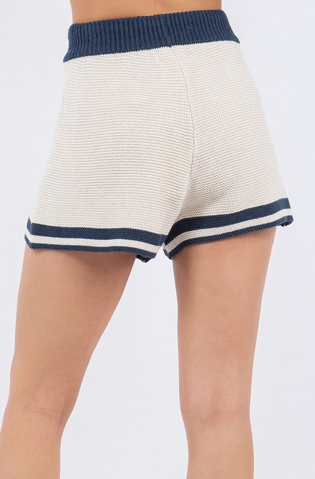Cameron Striped Knit Sweater Shorts