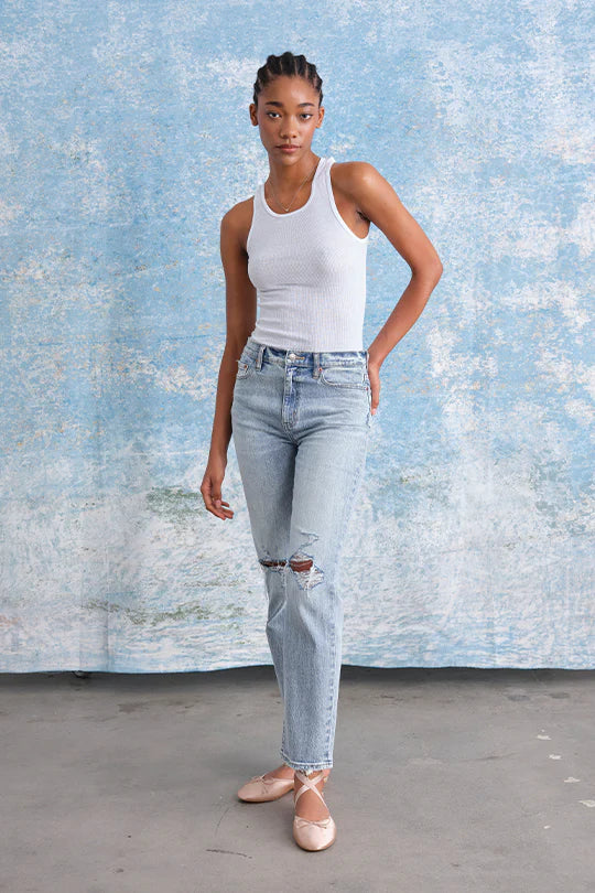 Distressed Smarty Pants Straight Jeans