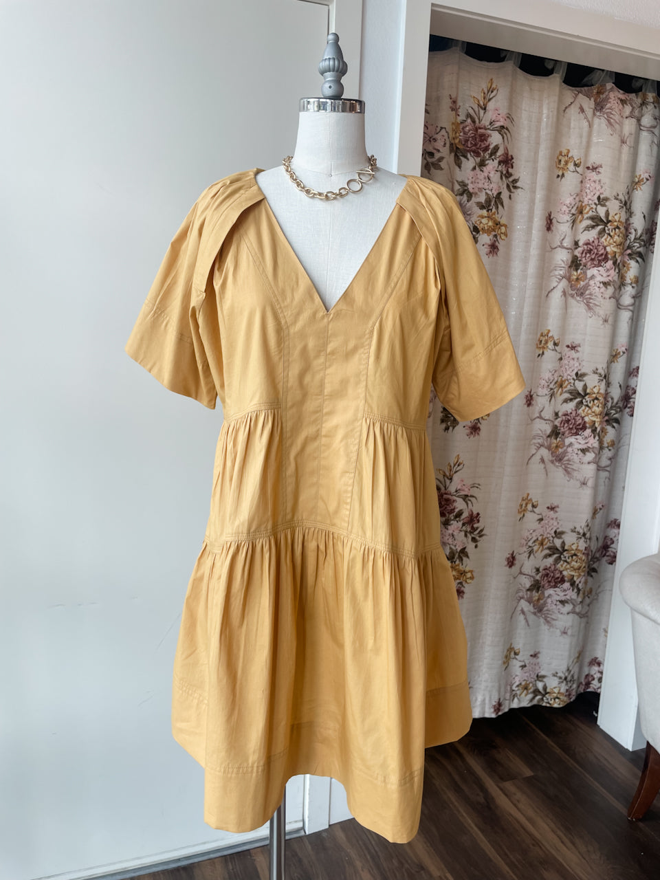 Goldie Pleated & Tiered Mini Dress