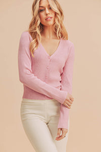 Selma Sweater Cardigan - Pink