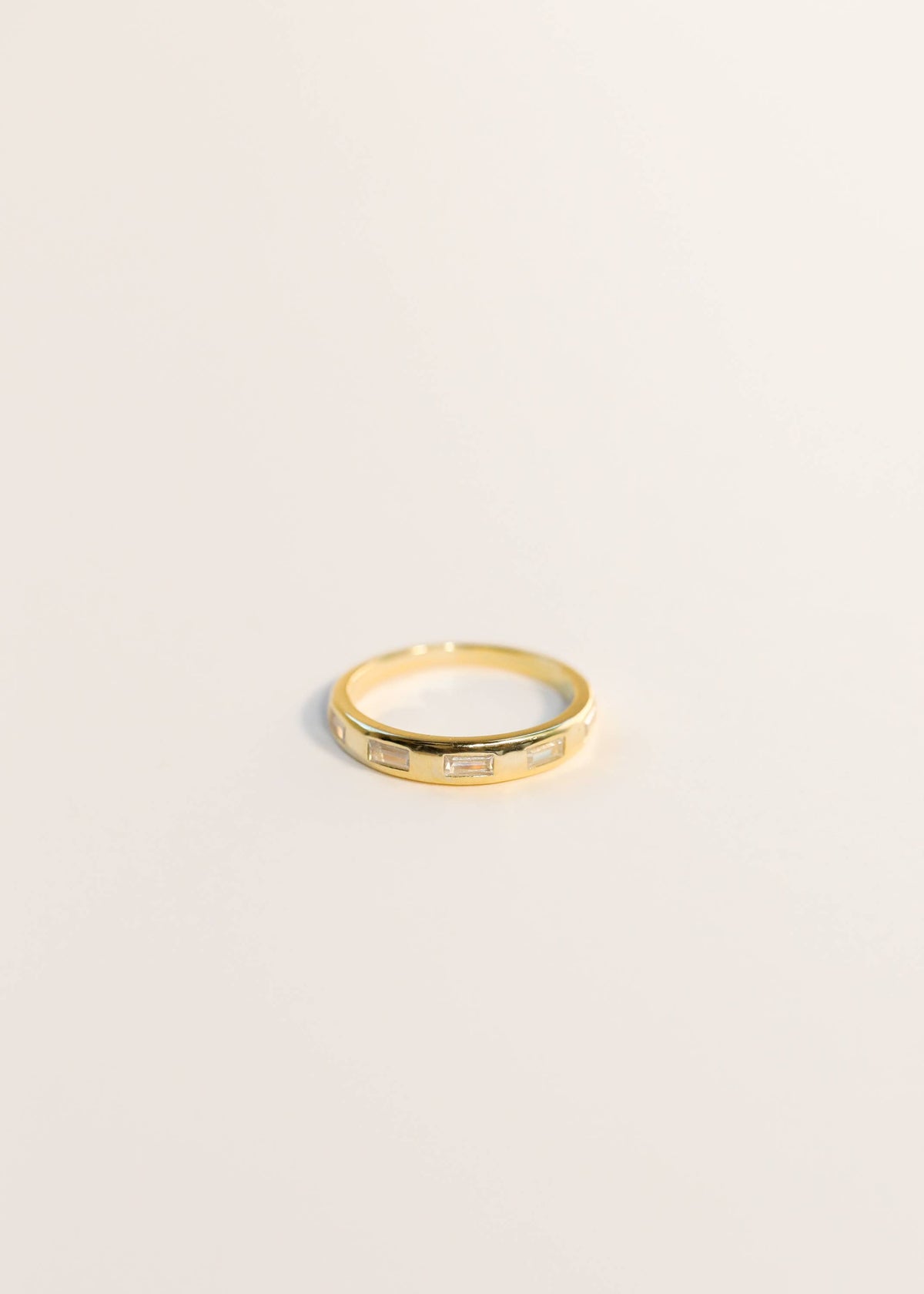 Inset Baguette Stacking Ring